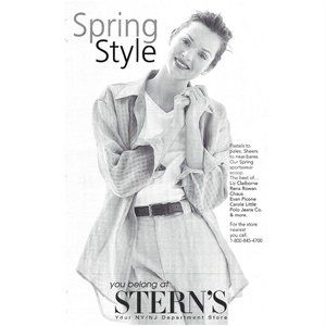 Sterns NY NJ Department Store Liz Clairborne Fashion 1990s  Vintage Print Ad